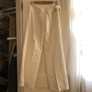 Moda International White Linen Pants